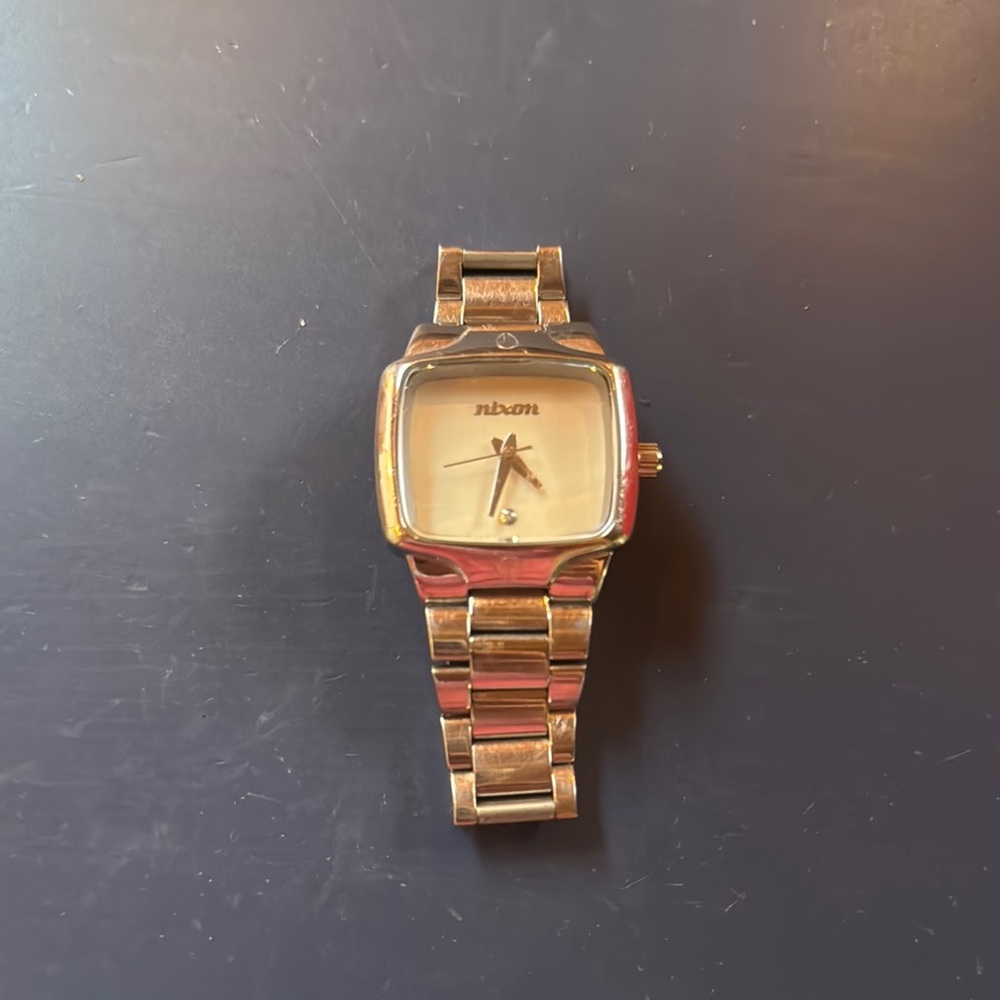 Nixon Silver Square Watch with White Face - Picture 2 of 6